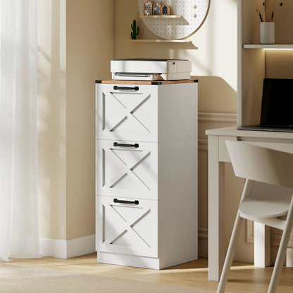 Classeur vertical style fermette 3 tiroirs