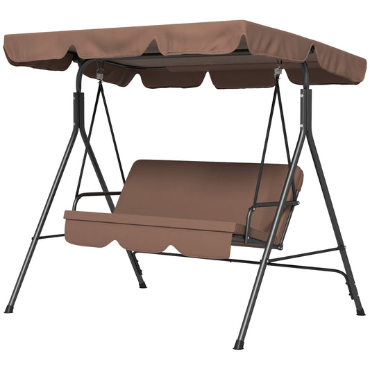 Balancelle de patio 3 places avec auvent ajustable