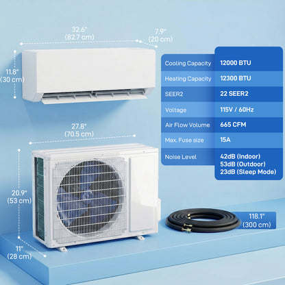 Climatiseur mini-split inverseur 12000 BTU Wi-Fi