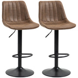 Tabourets de bar réglables lot de 2 — noir