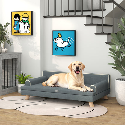 Canapé pour chien surélevé avec coussin lavable