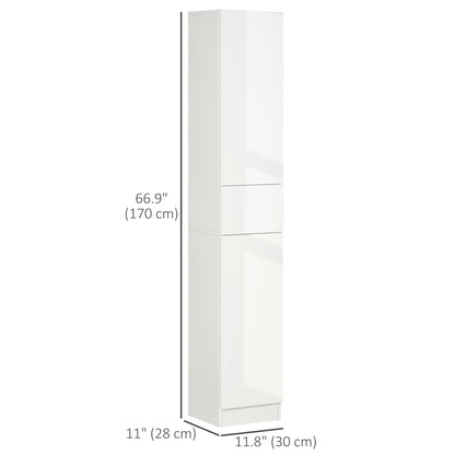 Armoire salle de bain haute portes ajustables