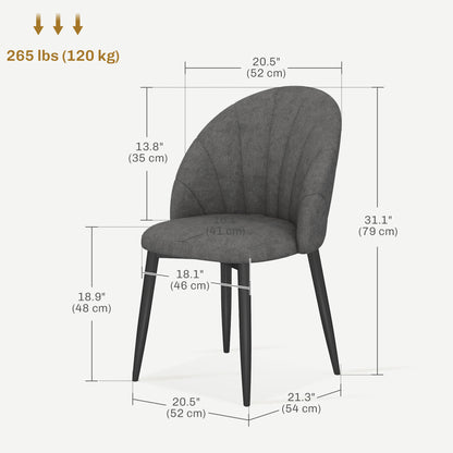 Chaises de salle à manger rembourrées ensemble de 4