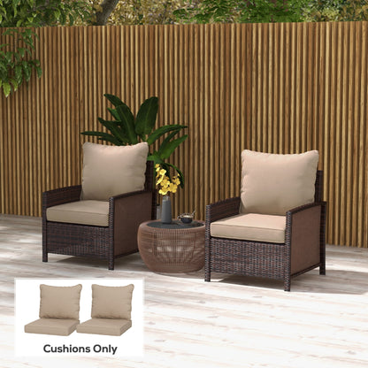 Coussins chaise patio 4 pièces avec dossier