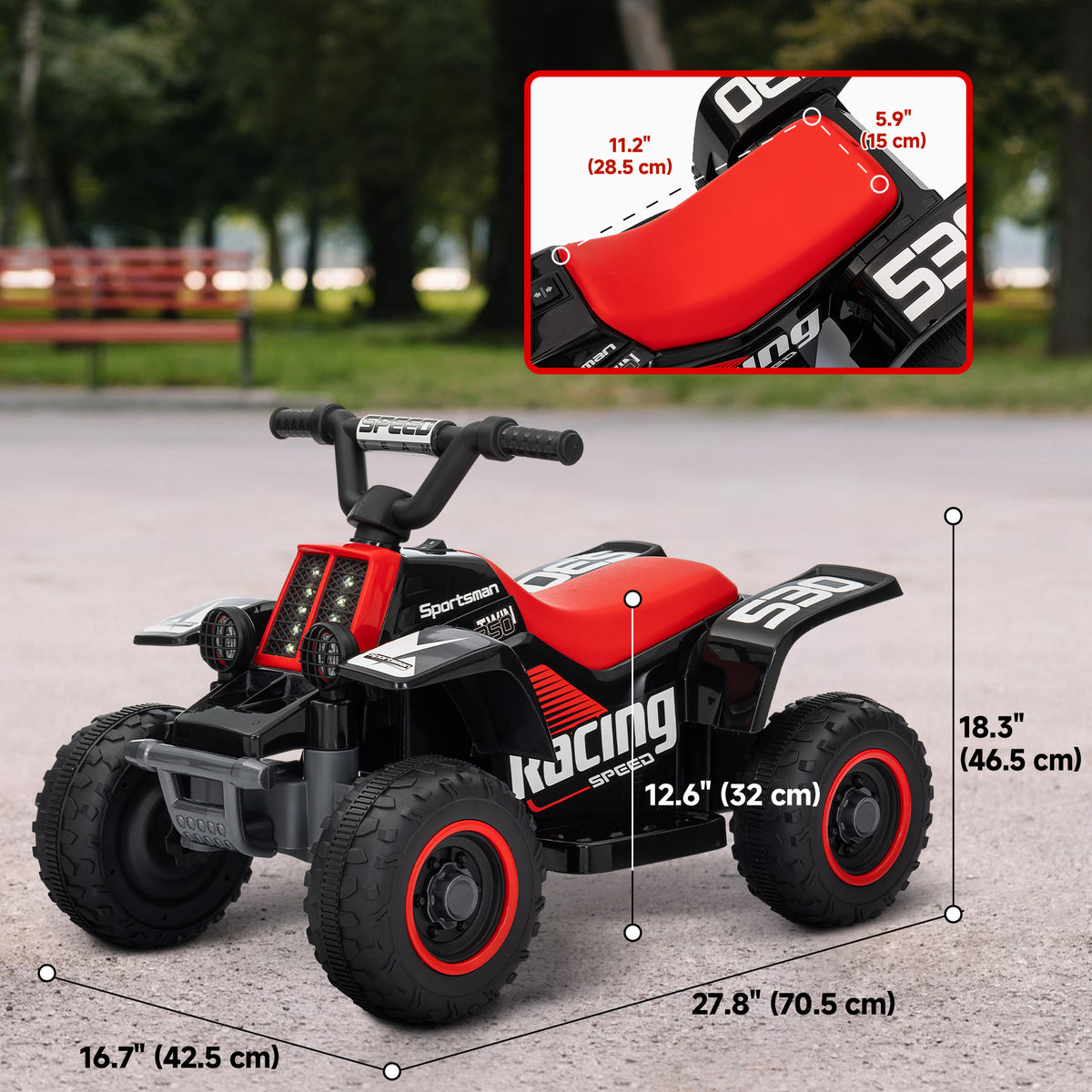 Quad électrique 6V pour enfants avec phares LED