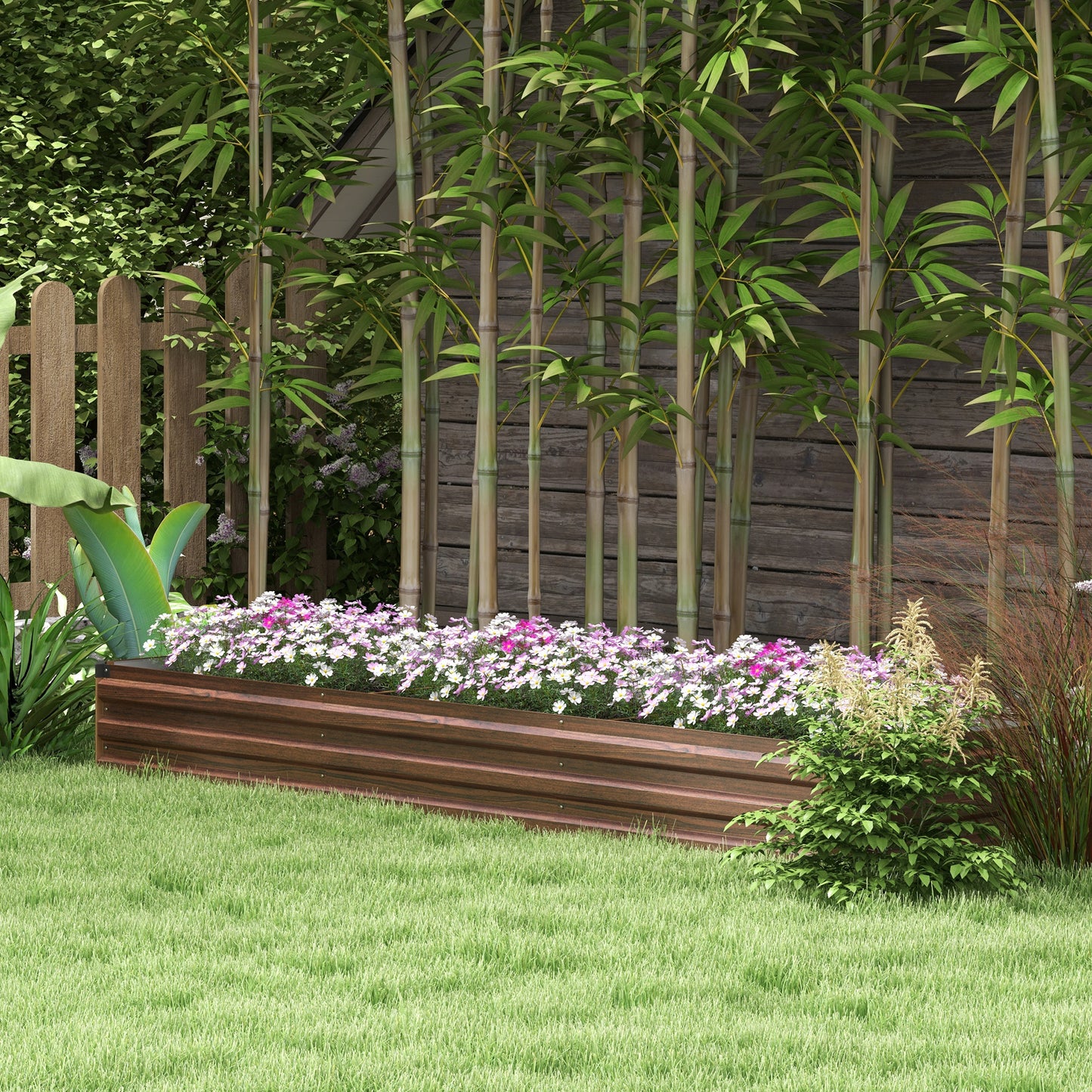 Bac surélevé galvanisé 8'x2'x1' pour jardin