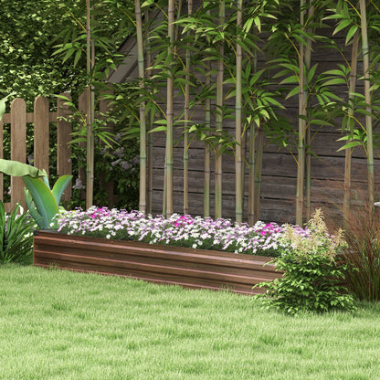 Bac surélevé galvanisé 8'x2'x1' pour jardin