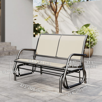 Banc Bascule Extérieur 2 Places Maille Respirante