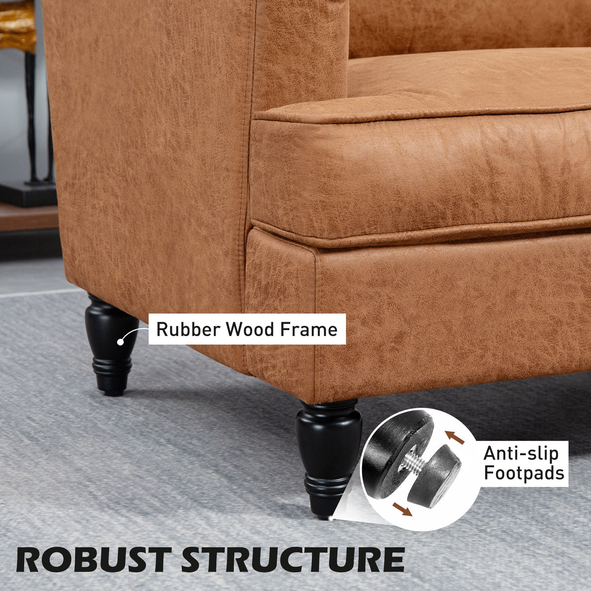 Fauteuil d'appoint moderne en tissu