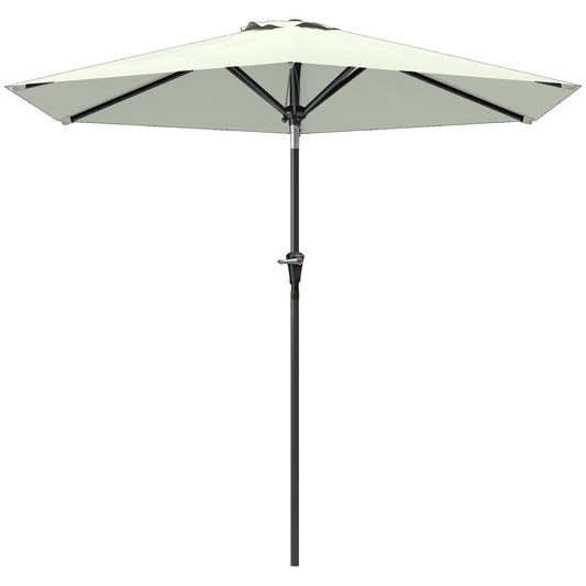 Parasol de terrasse inclinable avec 6 baleines — kaki