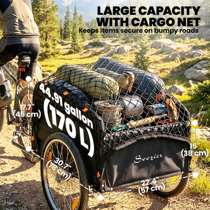 Remorque cargo vélo 170 L roues 20 po