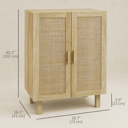 Buffet style boho en bois d'ingénierie