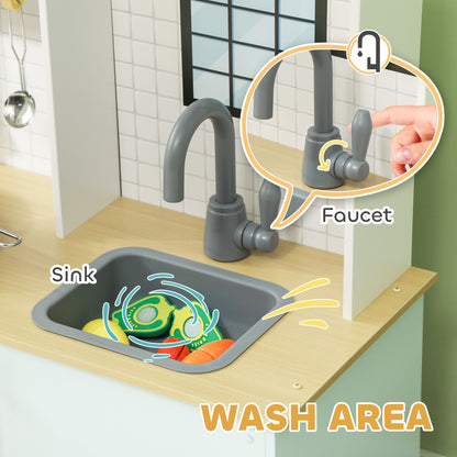 Cuisine de jeu enfant avec cuisinière, micro-ondes et four