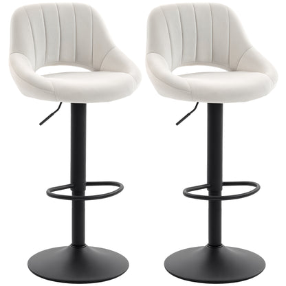 Tabourets de bar pivotants hauteur ajustable ensemble de 2