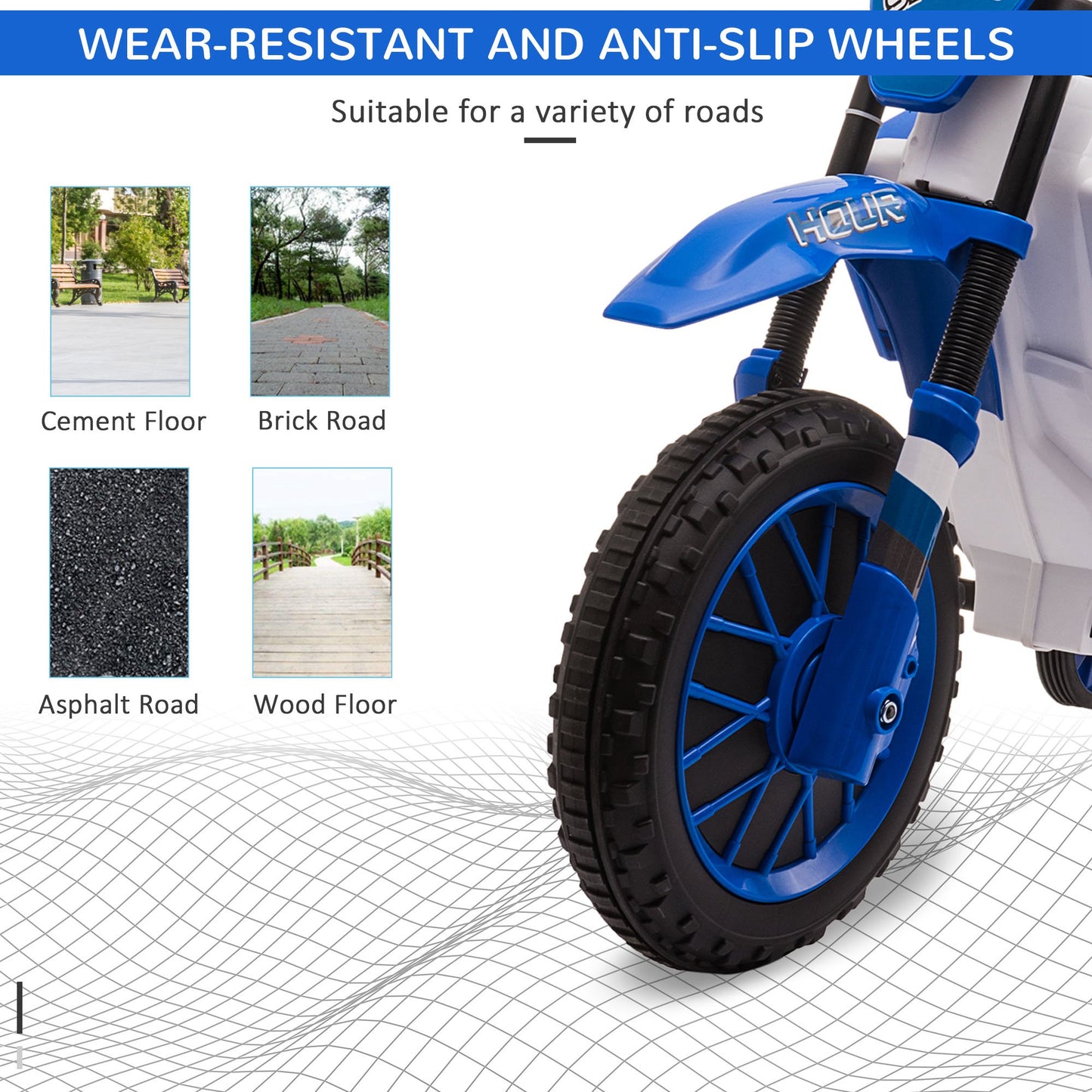Moto électrique enfant 12V roues amovibles