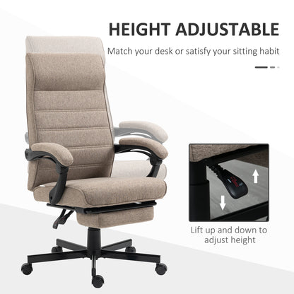 Chaise de bureau dossier haut inclinable avec repose-pieds