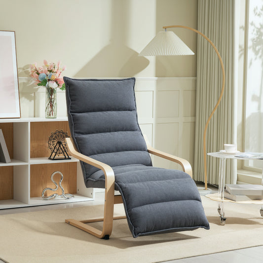 Fauteuil d'appoint velours avec repose-pieds intégré