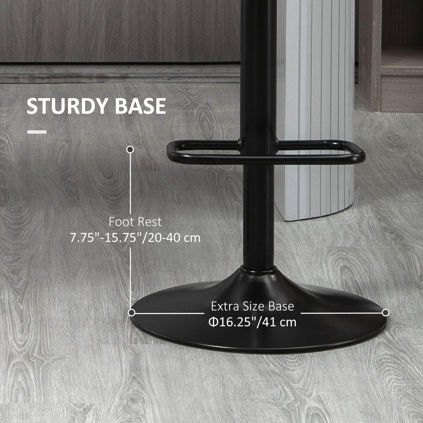 Tabourets de bar pivotants ajustables ensemble de 2