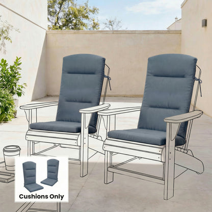 Coussin pour chaise Adirondack avec dossier et attaches