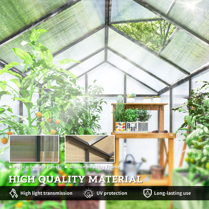 Serre de jardin polycarbonate aluminium 183 x 305 cm