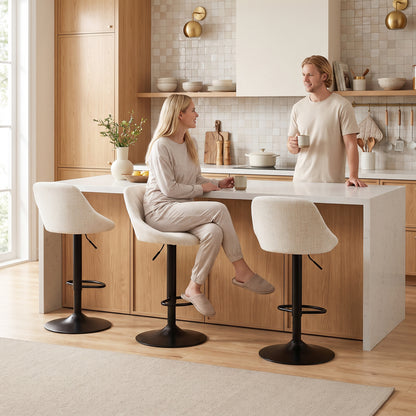 Ensemble de 3 Tabourets de Bar Pivotants Ajustables