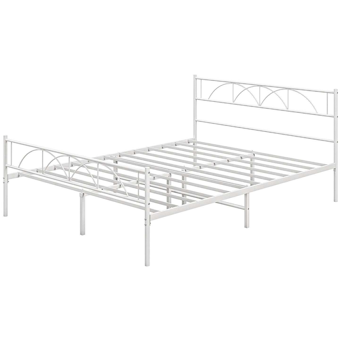 Base de lit plateforme queen en métal avec tête