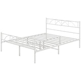 Base de lit plateforme queen en métal avec tête