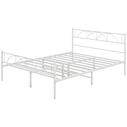 Base de lit plateforme queen en métal avec tête