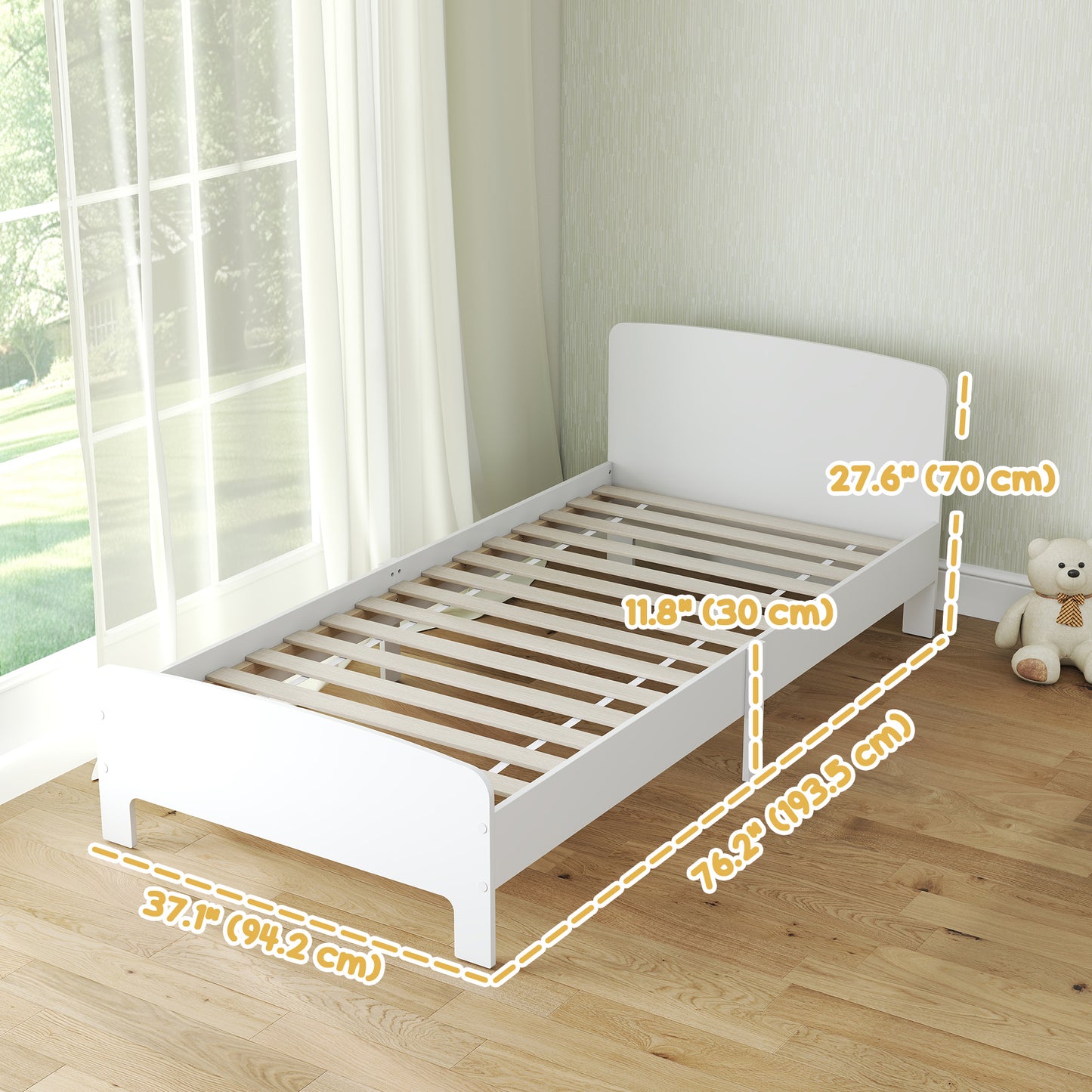 Lit bas enfant design sécuritaire MDF