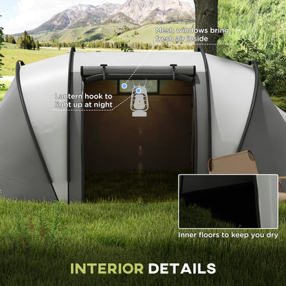 Tente de camping familiale 2 chambres avec salon