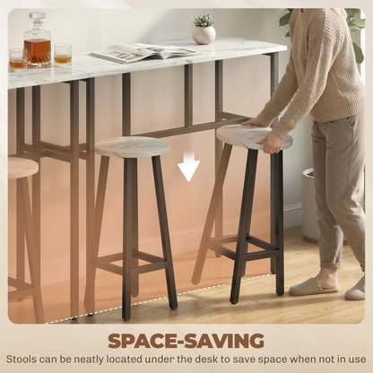 Ensemble bar 6 pièces avec 2 tables et 4 tabourets