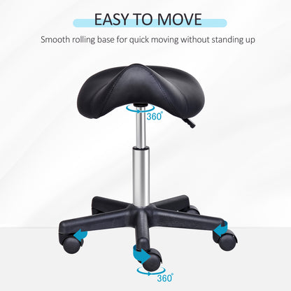 Tabouret selle ergonomique pivotant à roulettes