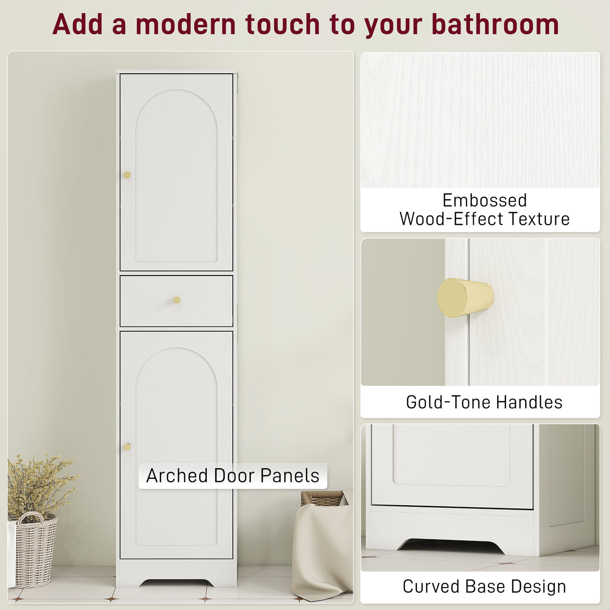 Armoire de salle de bain étroite 170 cm