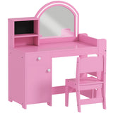 Coiffeuse enfant avec miroir éclairé et rangements
