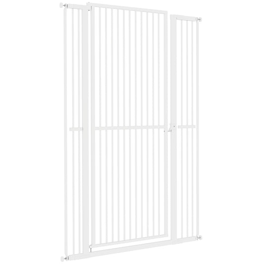 Barrière pour Chat Extra-Haute 150cm Aosom - Porte Ajustable 76-104cm