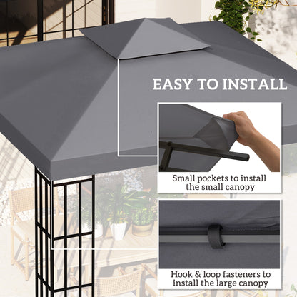 Toile de remplacement gazebo 2 niveaux 3 x 3 m