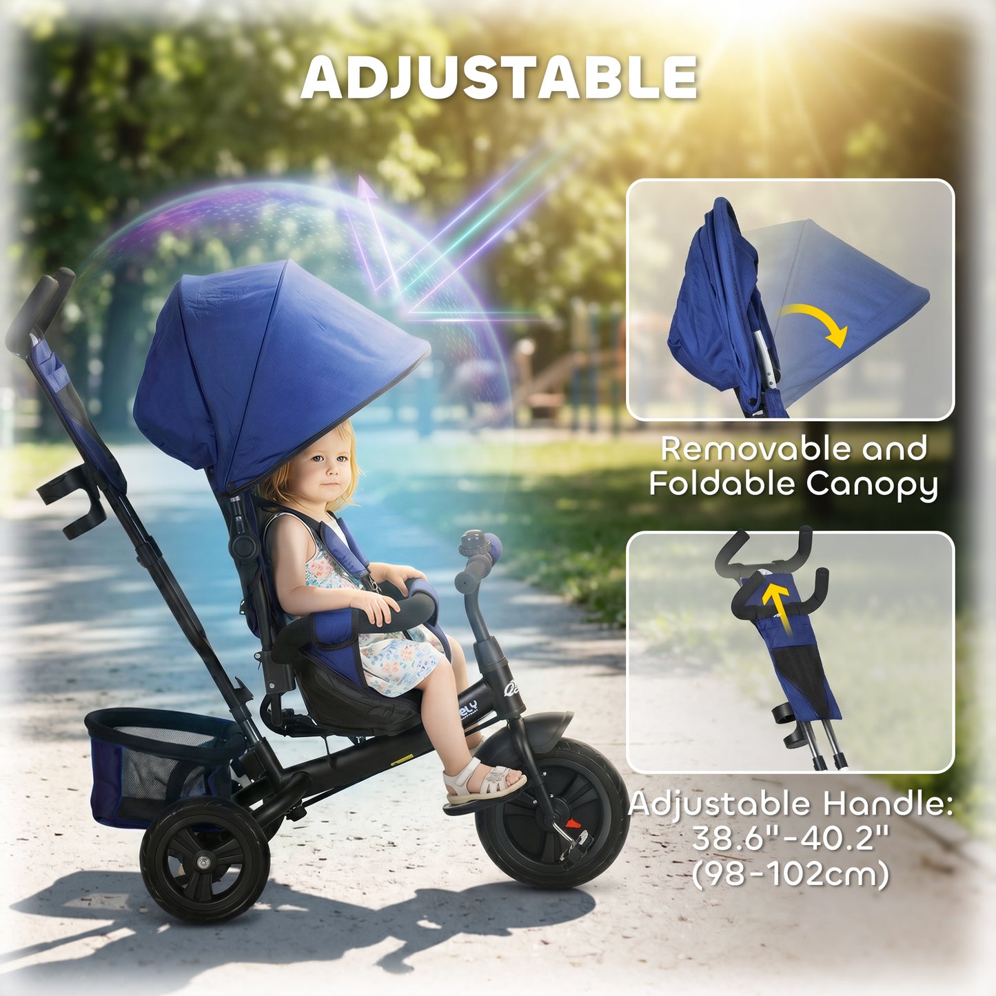 Tricycle évolutif 6 en 1 pour tout-petits 1-5 ans