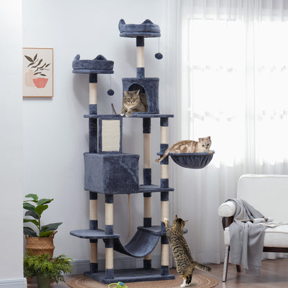 Arbre à chat multiniveau 81 po avec griffoirs