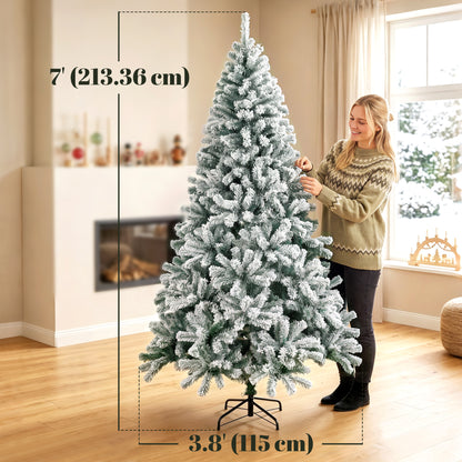 Arbre de Noël artificiel floqué de neige 183 cm
