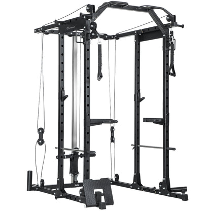 Cage à squat multi-exercices avec barre de traction acier