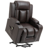 Fauteuil releveur électrique inclinable en cuir synthétique