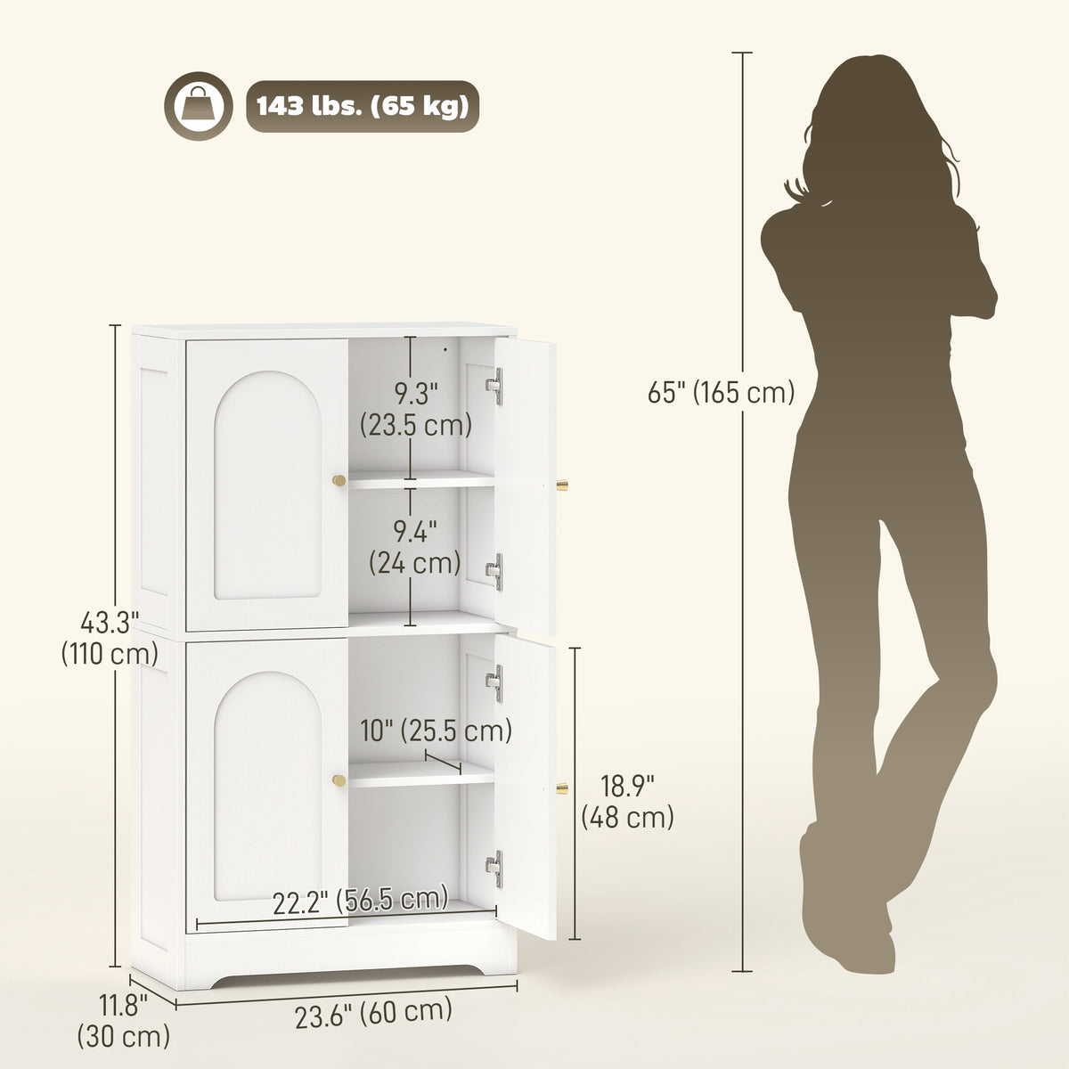 Armoire de cuisine autoportante 110 cm