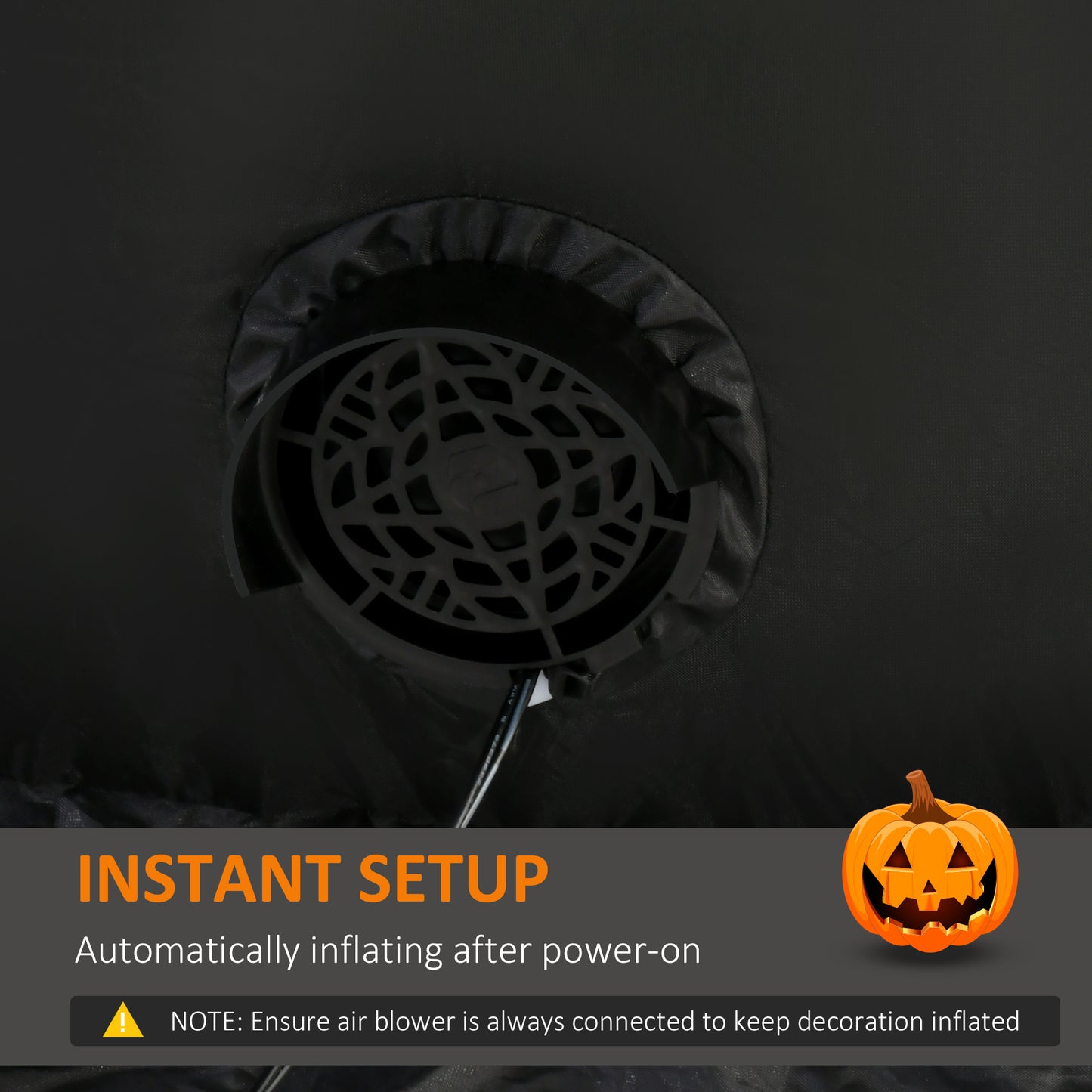 Décoration gonflable Halloween fantôme citrouille 9 pi