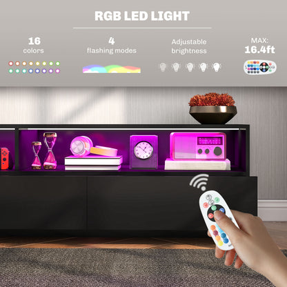 Meuble TV DEL haute brillance pour téléviseurs jusqu'à 75"