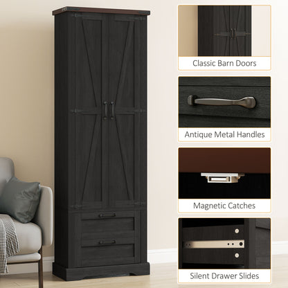 Armoire pantry cuisine 71 po — noir