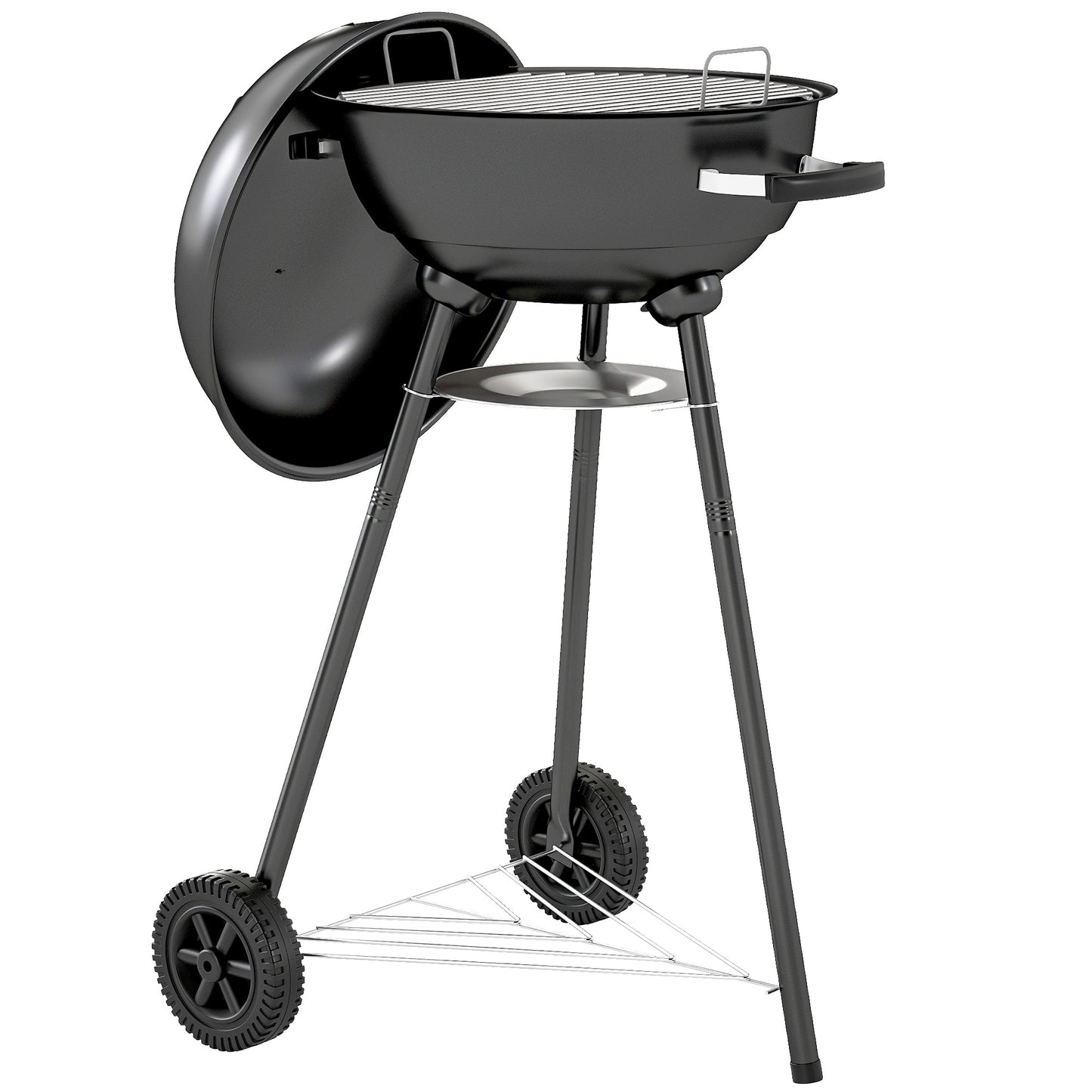 BBQ au charbon portable avec accessoires et roues