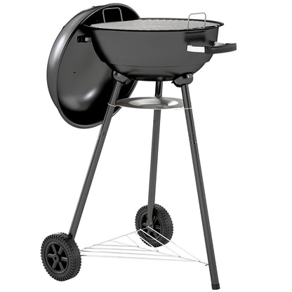 BBQ au charbon portable avec accessoires et roues