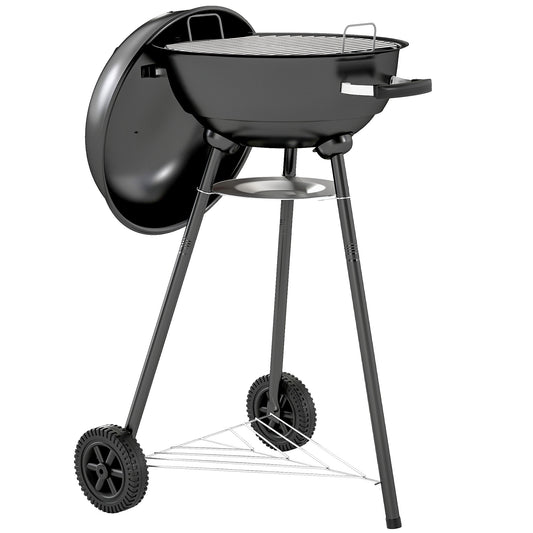 BBQ au charbon portable avec accessoires et roues