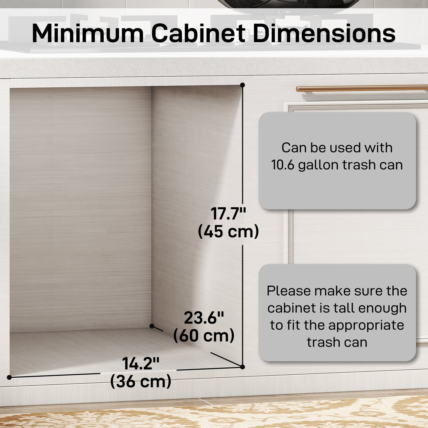 Poubelle coulissante sous armoire 40 L compartiments