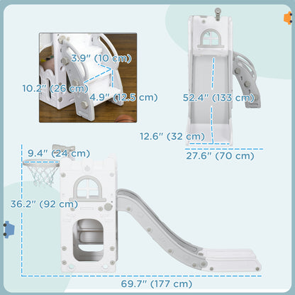 Glissade 5 en 1 pour tout-petit avec panier de basketball